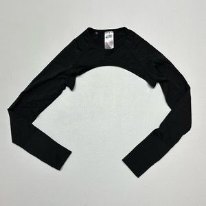 Gymshark Super Crop/Shrug with Ribbed arm cuffs in Onyx Grey Size XS EUC